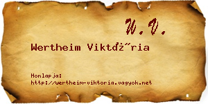 Wertheim Viktória névjegykártya
